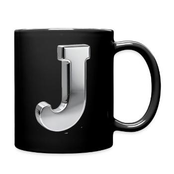 Chrome ,, J " Metallic - Tasse einfarbig - Schwarz - Rechts