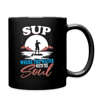 Stand Up Paddleboarding Wassersport Rennen Sup Pop - Tasse einfarbig - Schwarz - Rechts