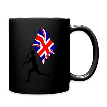 Drapeau de l’Angleterre homme courant - Mug uni - noir - Droite
