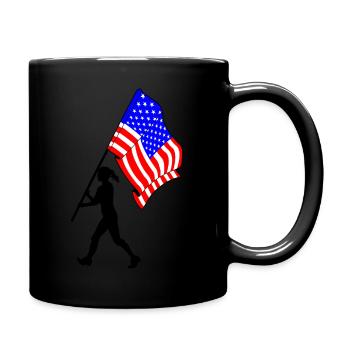 Porte-drapeau des États-Unis femme - Mug uni - noir - Droite