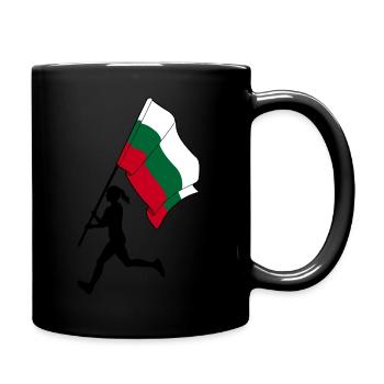 Drapeau Bulgarie femme course - Mug uni - noir - Droite