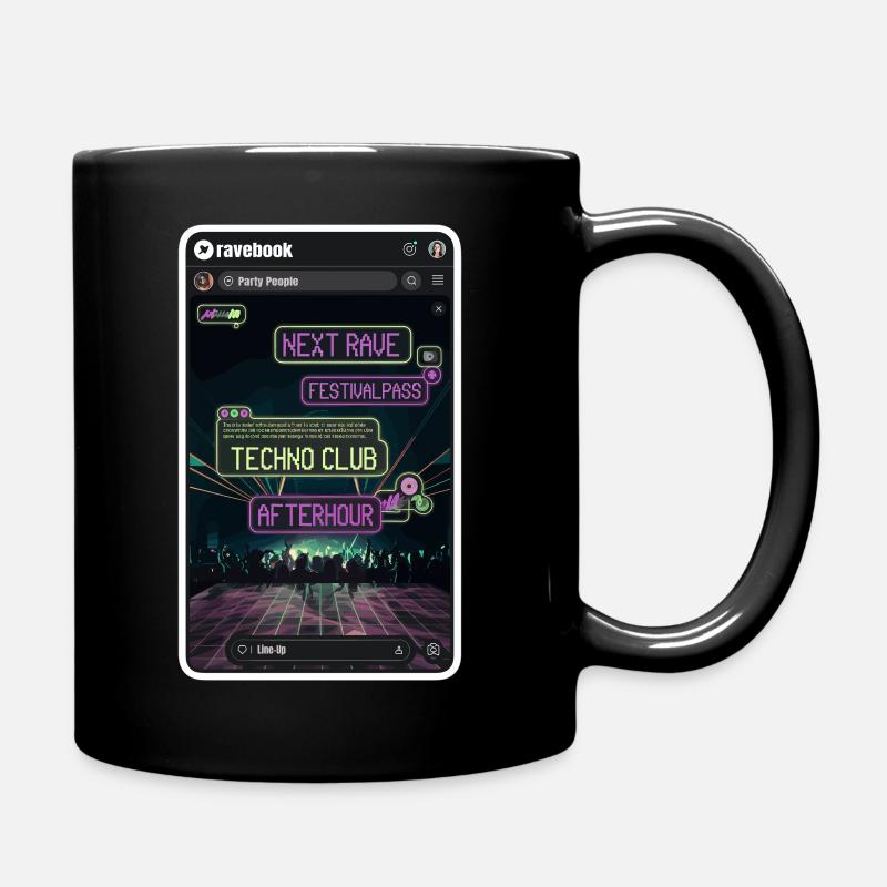 Ravebook - Full Colour Mug - black
