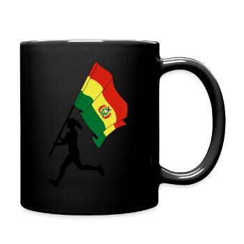 Drapeau Bolivie femme course - Mug uni - noir - Droite