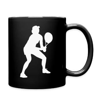 Joueur de tennis - Mug uni - noir - Droite