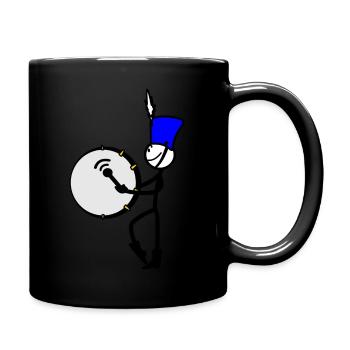 Große Trommel - Tasse einfarbig - Schwarz - Rechts