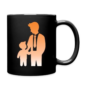 papa père papou humour blague cadeau - Mug uni - noir - Droite