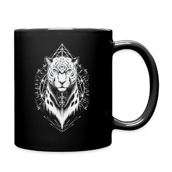Mystic Panther with Third Eye & Runes - Full Colour Mug - black - Right