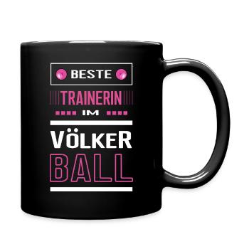 Beste Völkerball Trainerin Völkerballtrainerin - Tasse einfarbig - Schwarz - Rechts