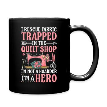 Couture drôle et couture courtepointe - Mug uni - noir - Droite