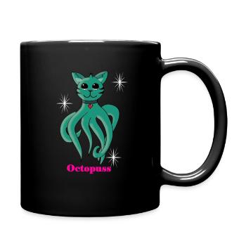 Octopuss - Tasse einfarbig - Schwarz - Rechts