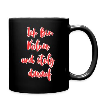 Ich bin ein Kölner - Tasse einfarbig - Schwarz - Rechts