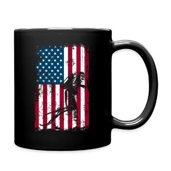 Patriotic Diver American Flag Deep Sea Scuba - Tasse einfarbig - Schwarz - Rechts