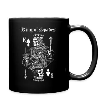 Le squelette comme roi de pique - Mug uni - noir - Droite