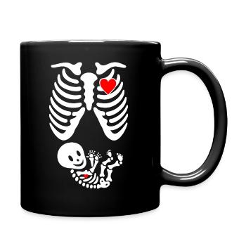 Maman et bébé : Heartbeat Love - Mug uni - noir - Droite