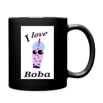 Illustration amusante de thé à bulles - Mug uni - noir - Droite