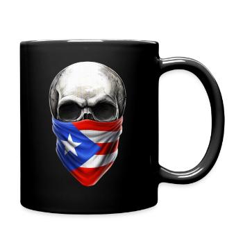 Crâne portoricain - Mug uni - noir - Droite