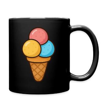 Gelato Eis Cream T-Shirt - Tasse einfarbig - Schwarz - Rechts
