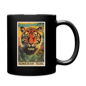 Sumatra-Tiger - Tasse einfarbig - Schwarz - Rechts
