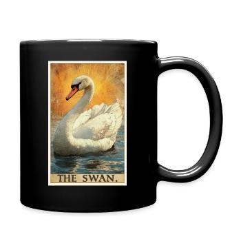 Schwäne Schwan - Tasse einfarbig - Schwarz - Rechts