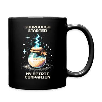 Sourdough: My soul mate | Baking bread - Full Colour Mug - black - Right