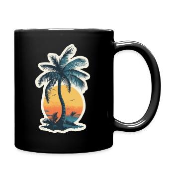 Palm tree - Full Colour Mug - black - Right