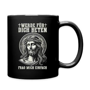 I'm going to pray for you, just ask me Jesus - Full Colour Mug - black - Right