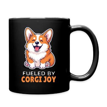 Diction de corgi animée par la joie pour les amoureux des chiens - Mug uni - noir - Droite