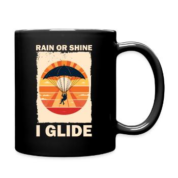 Adventurous Parachute Flight Sunset - Full Colour Mug - black - Right