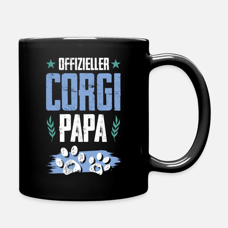 Chiens corgi papa - Mug uni - noir