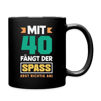 Funny 40th Birthday Gift Birthday Shirt - Full Colour Mug - black - Right