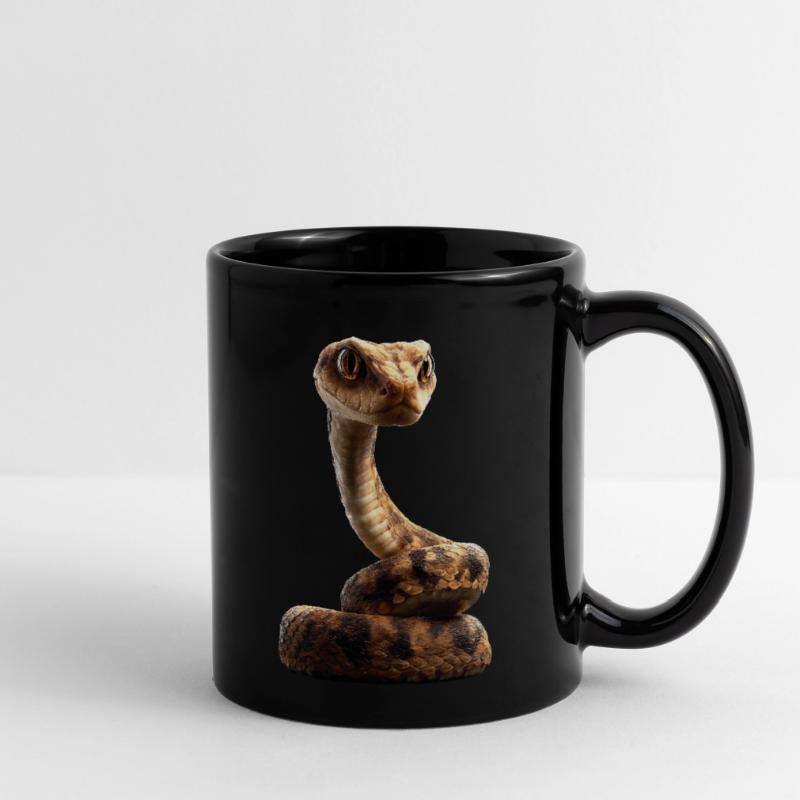 Schlange Python Kobra Klapperschlange Schlangen Tasse einfarbig