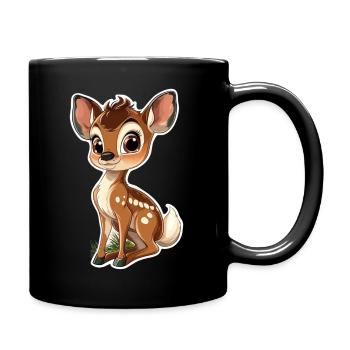 roe deer - Full Colour Mug - black - Right