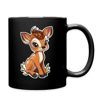 roe deer - Full Colour Mug - black - Right