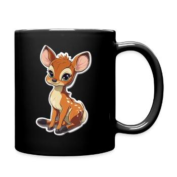 roe deer - Full Colour Mug - black - Right