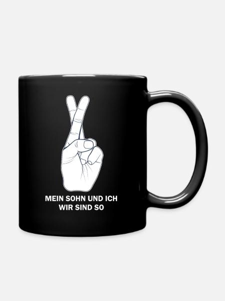 My son and I We are like this - Full Colour Mug - black