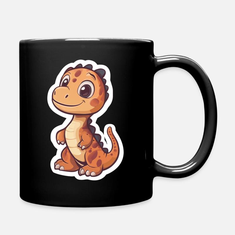 Dinosaurier - Tasse einfarbig - Schwarz