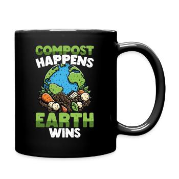  Kompost Passiert Der Erde Gewinnt Lustige - Tasse einfarbig - Schwarz - Rechts