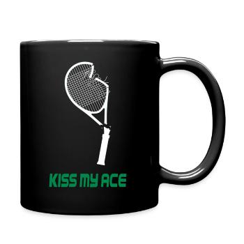 Kiss My Ace - Conception de tennis amusante - Mug uni - noir - Droite