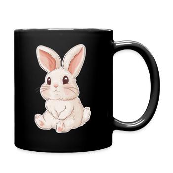 Hase - Tasse einfarbig - Schwarz - Rechts