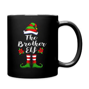 Bruder Elfe Elf Weihnachtsgeschenk - Tasse einfarbig - Schwarz - Rechts