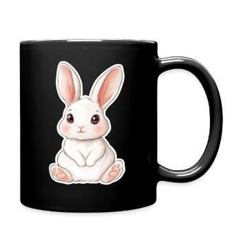 Hase - Tasse einfarbig - Schwarz - Rechts