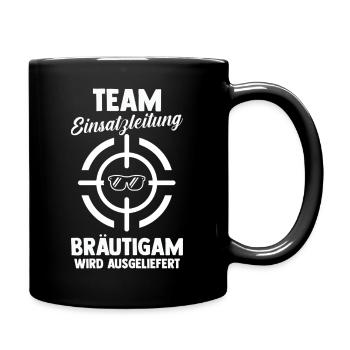 JGA Team Bräutigam Junggesellenabschied - Tasse einfarbig - Schwarz - Rechts