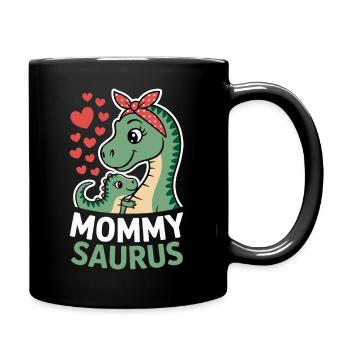  Mommy Saurus Dinosaurier Mama Herzliebe Muttertag - Tasse einfarbig - Schwarz - Rechts