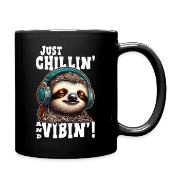 Sloth Chill Vibin graphic - Mug uni - noir - Droite