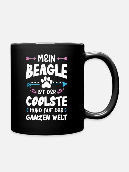 beagle hund spruch - Tasse einfarbig - Schwarz
