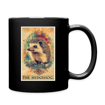 Igel - Tasse einfarbig - Schwarz - Rechts