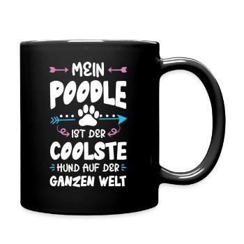 Poodle Dog Saying - Full Colour Mug - black - Right