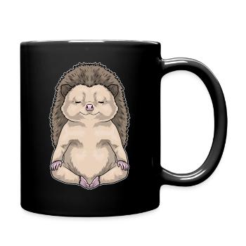 Hérisson Yoga Fitness Méditation - Mug uni - noir - Droite