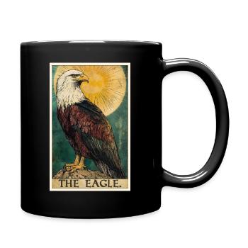 Adler - Tasse einfarbig - Schwarz - Rechts