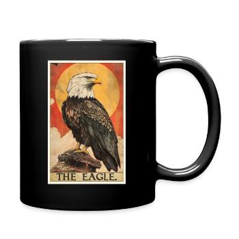 Adler - Tasse einfarbig - Schwarz - Rechts